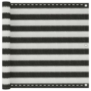 ARDEBO.de - Balkon-Sichtschutz HDPE 90x300 cm Anthrazit und Weiß