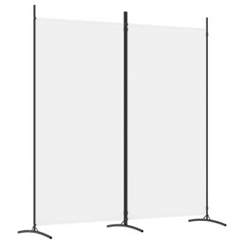2-tlg. Paravent Wei? 175x180 cm Stoff