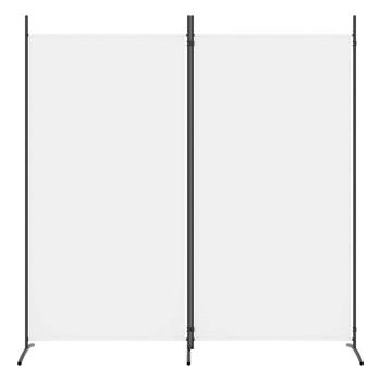 2-tlg. Paravent Wei? 175x180 cm Stoff
