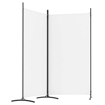 2-tlg. Paravent Wei? 175x180 cm Stoff