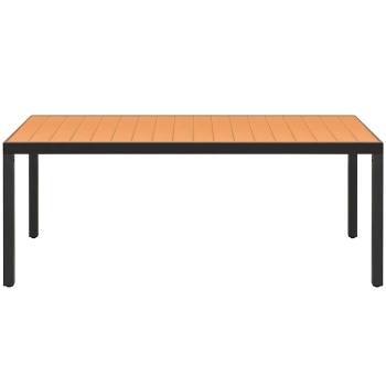 Gartentisch Braun 185x90x74 cm Aluminium und WPC