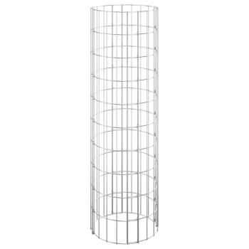 Gabionen-Säule Rund Verzinkter Stahl Ø30x100 cm