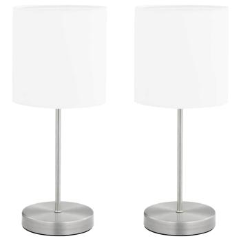 Tischlampen 2 Stk. Touch-Sensor Weiß E14
