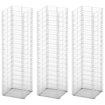 Gabionen-Set 3-tlg. Verzinkter Draht 25×25×100 cm
