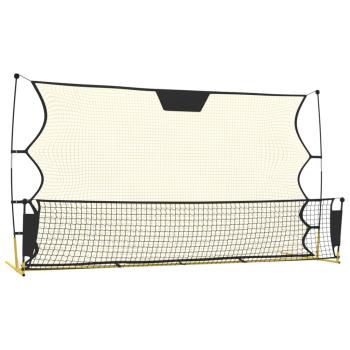 Fußball-Rebounder Schwarz und Gelb 183x85x120 cm Polyester