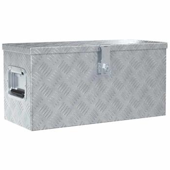 ARDEBO.de - Aluminiumkiste 61,5 x 26,5 x 30 cm Silbern