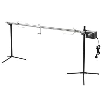 Automatischer Grillspieß mit Motor Edelstahl 207×45×81 cm