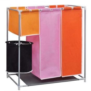 ARDEBO.de - 3-Kammer-Wäschekorb mit Wascheimer