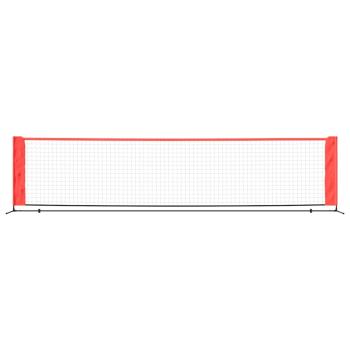 Tennisnetz Schwarz und Rot 400x100x87 cm Polyester