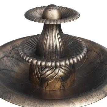 Vogelbad mit Springbrunnen Bronzen 50×91 cm Kunststoff
