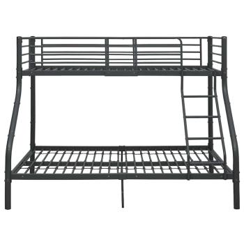 Etagenbettgestell Schwarz Metall 140x200 cm/90x200 cm