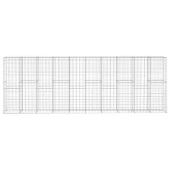 Gabionenwand mit Abdeckung Verzinkter Stahl 600 x 50 x 200 cm