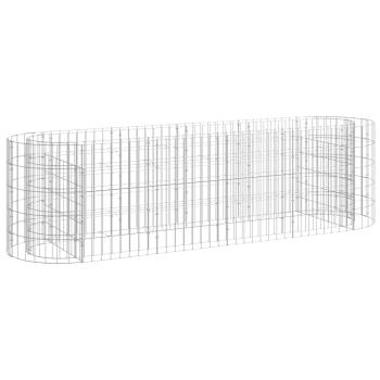 Gabionen-Hochbeet Verzinktes Eisen 190x50x50 cm