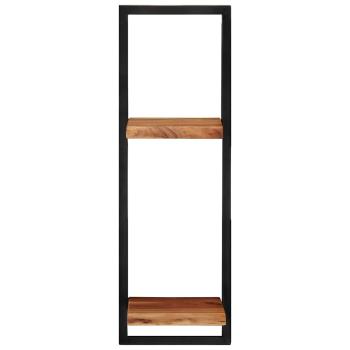 Wandregale 2 Stk. 25x25x75 cm Massivholz Akazie und Stahl