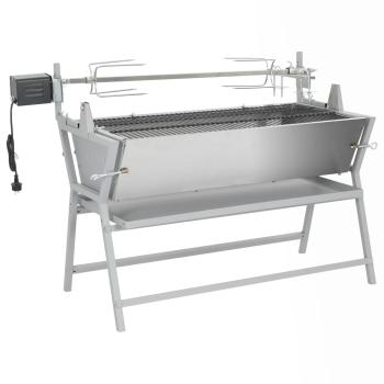 ARDEBO.de - BBQ Grill mit Drehspieß Eisen und Edelstahl