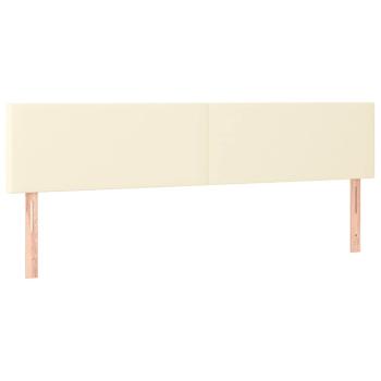 Boxspringbett mit Matratze Creme 180x200 cm Kunstleder