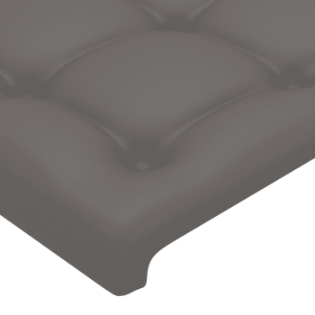 Boxspringbett mit Matratze Grau 80x200 cm Kunstleder