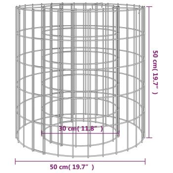 Gabionen-Feuerstelle Ø 50 cm Verzinktes Eisen