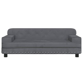 Hundebett Dunkelgrau 90x53x30 cm Samt