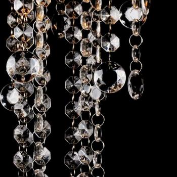 Hängelampe edle Deckenlampe mit transparenten Kristallperlen