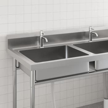 Küchenspüle Doppelbecken Edelstahl