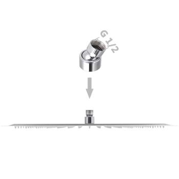 Regenbrause Edelstahl 40x40 cm Quadratisch