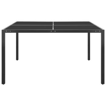 Gartentisch Anthrazit 130x130x72 cm Stahl und Glas