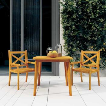 ARDEBO.de - Gartentisch 85x85x75 cm Massivholz Akazie