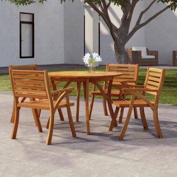 ARDEBO.de - Gartentisch Ø 110 cm Massivholz Akazie