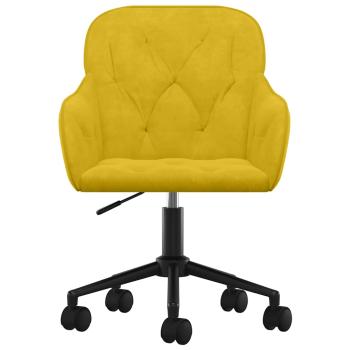 Bürostuhl Drehbar Gelb Samt