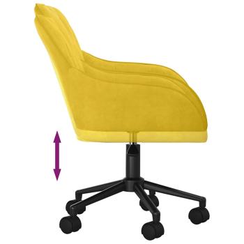 Bürostuhl Drehbar Gelb Samt