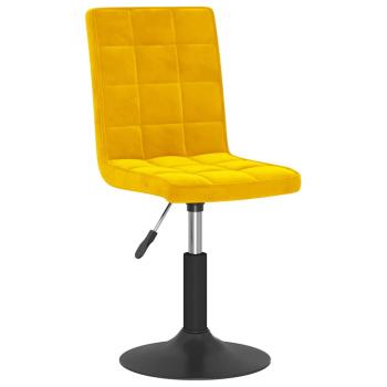 Esszimmerst?hle 2 Stk. Drehbar Senfgelb Samt