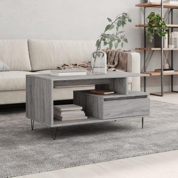 ARDEBO.de - Couchtisch Grau Sonoma 90x49x45 cm Holzwerkstoff