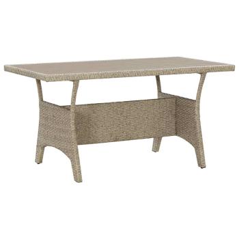 ARDEBO.de - Gartentisch Grau 120x70x66 cm Poly Rattan
