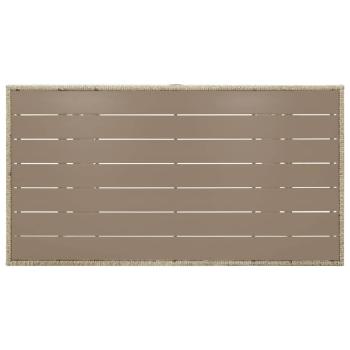Gartentisch Grau 120x70x66 cm Poly Rattan