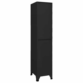 Schließfachschrank Schwarz 38x45x180 cm Stahl