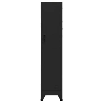 Schließfachschrank Schwarz 38x45x180 cm Stahl