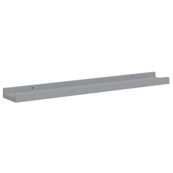 Bilderleisten 2 Stk. Grau 60x9x3 cm MDF
