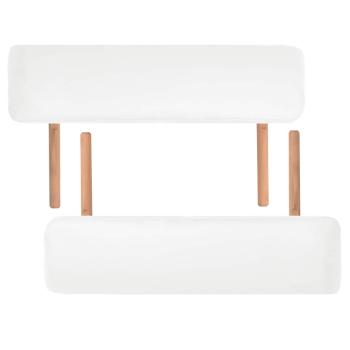 Massageliege 2-Zonen Klappbar 10 cm Sitz Weiß