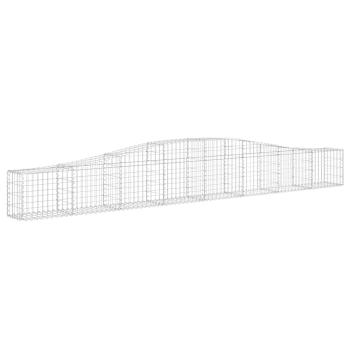 Gabione mit Hochbogen 400x30x40/60 cm Verzinktes Eisen