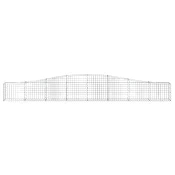 Gabione mit Hochbogen 400x30x40/60 cm Verzinktes Eisen