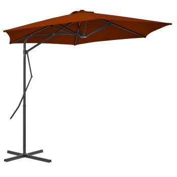 ARDEBO.de - Sonnenschirm mit Stahl-Mast 300x230 cm Terrakotta