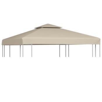 ARDEBO.de - Pavillon-Ersatzdach 310 g/m² Beige 3x3 m