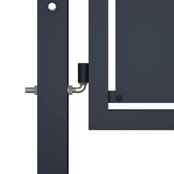 Gartentor aus Stahl 100 x 75 cm Anthrazit