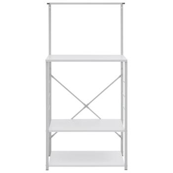 Mikrowellenregal Weiß 60x39,6x123 cm Holzwerkstoff