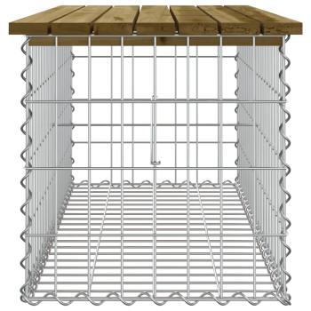 Gartenbank aus Gabionen 103x44x42 cm Kiefernholz Imprägniert