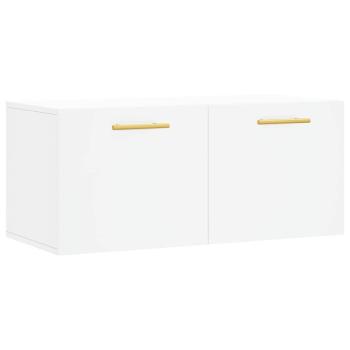 Wandschrank Weiß 80x36,5x35 cm Holzwerkstoff