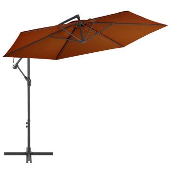 ARDEBO.de - Ampelschirm mit Aluminium-Mast 300 cm Terrakotta
