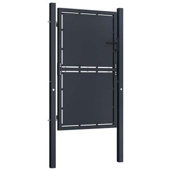 Gartentor aus Stahl 100 x 200 cm Anthrazit