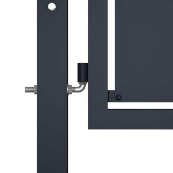 Gartentor aus Stahl 100 x 200 cm Anthrazit